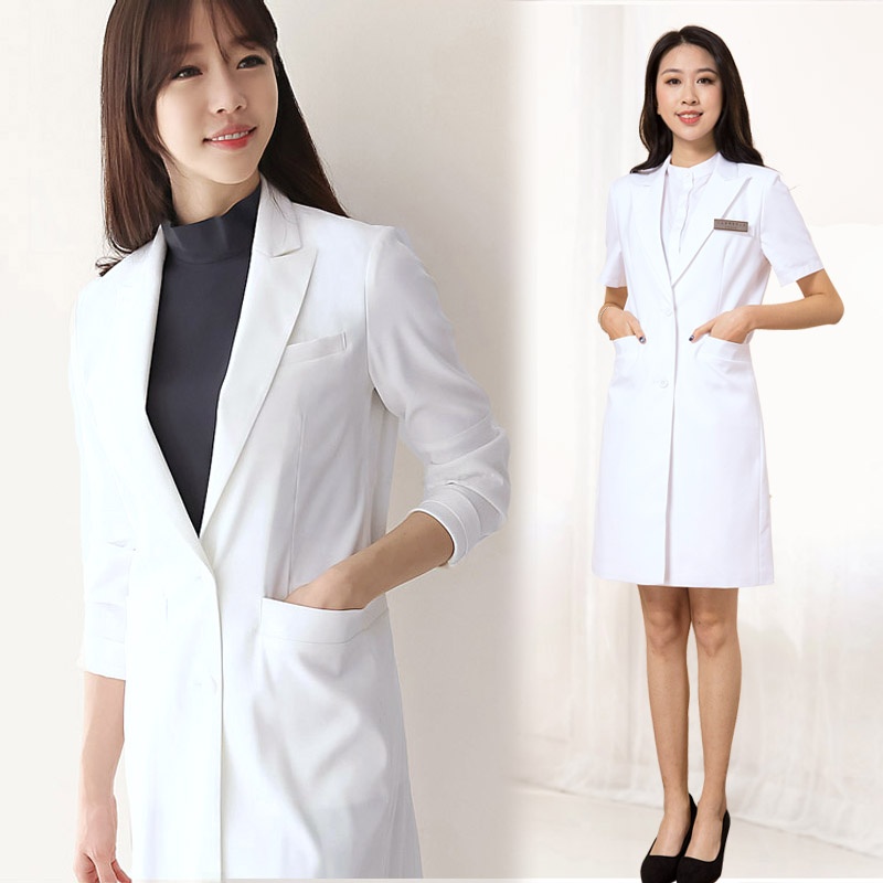Medical Lab Years - Jaleco Branco Coreano de Manga Longa
