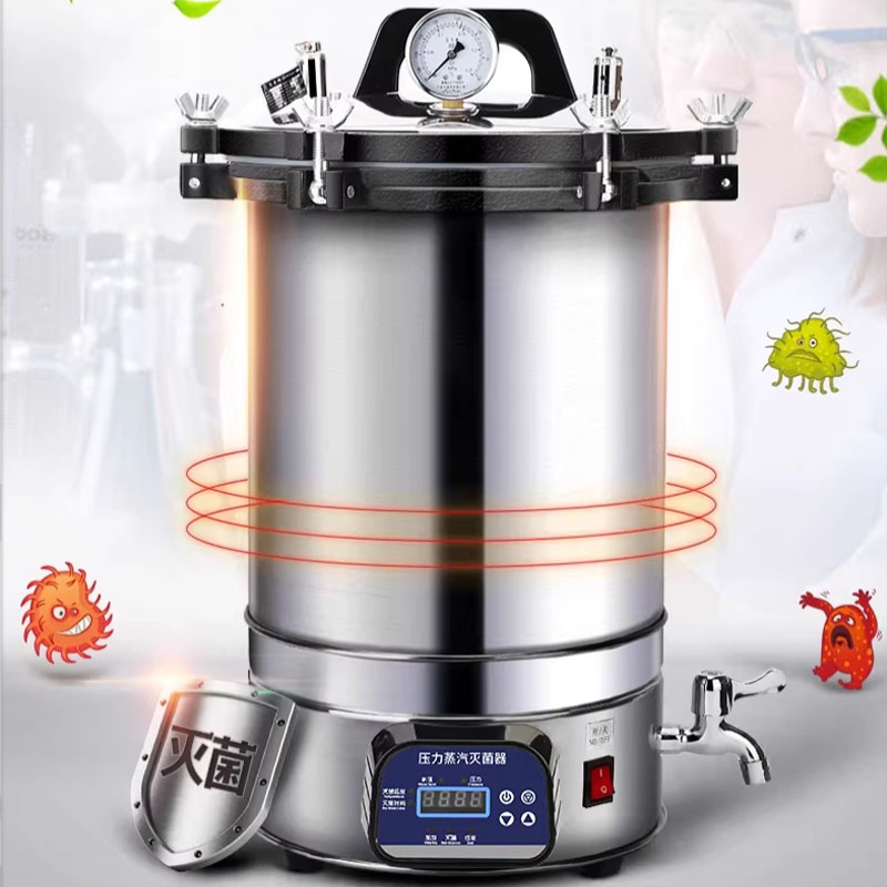 Medical Labs - Esterilizador Portátil de Alta Pressão 18/24L,