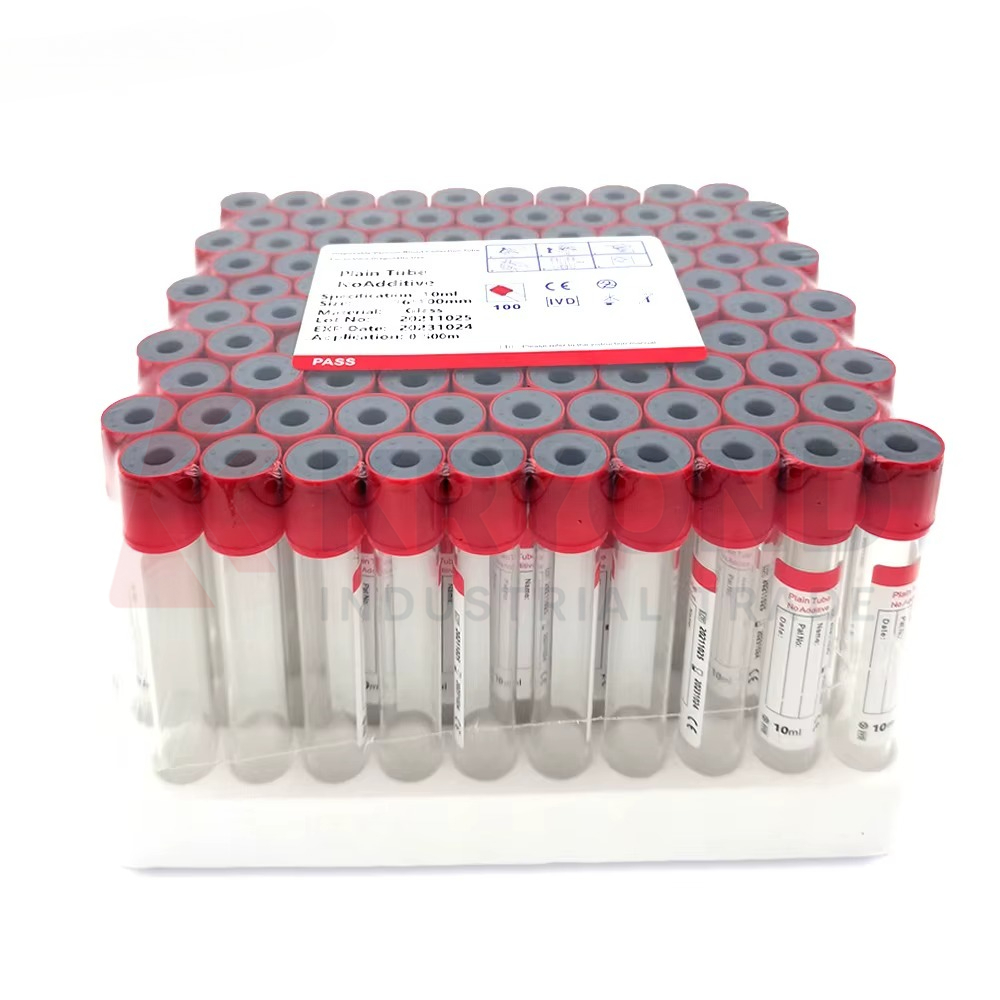 Blood Collection Tube - 100 pces médico sem aditivo tubo