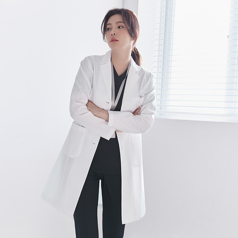 Medical Lab Years - Jaleco Branco Estilo Coreano de Manga