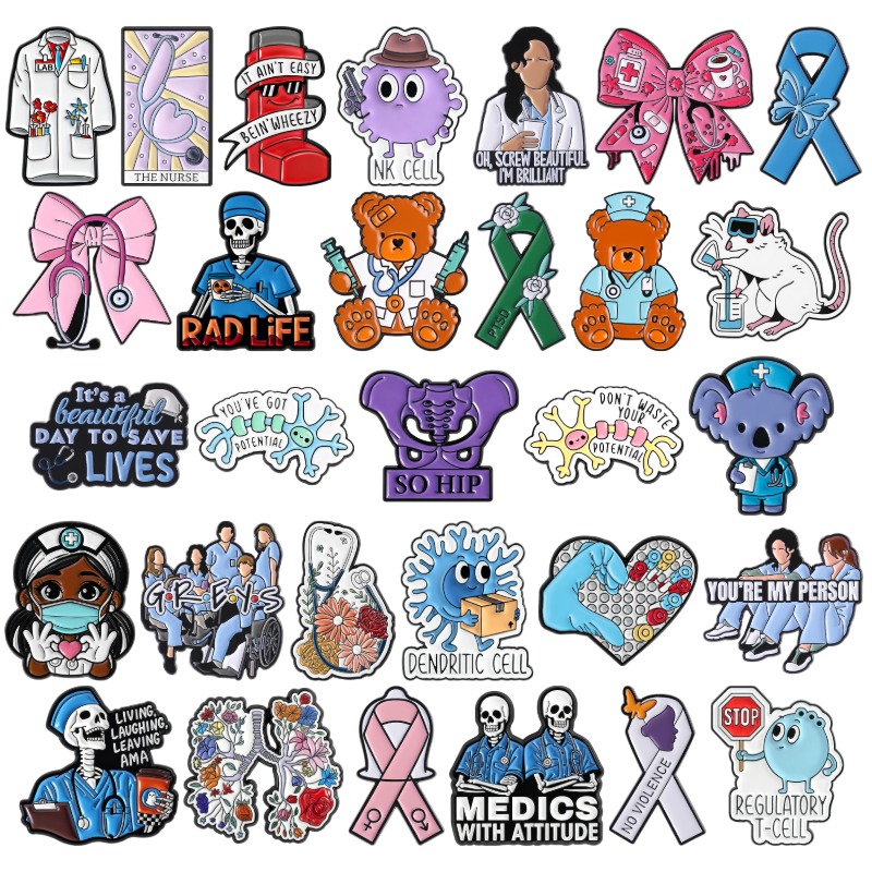 Medical Lab Logo - Broches de Esmalte para Coleção Médica: