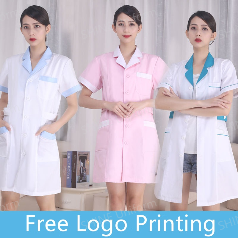 Uniformes de Enfermeira Branco - Medical Lab Logo avaliação e preço