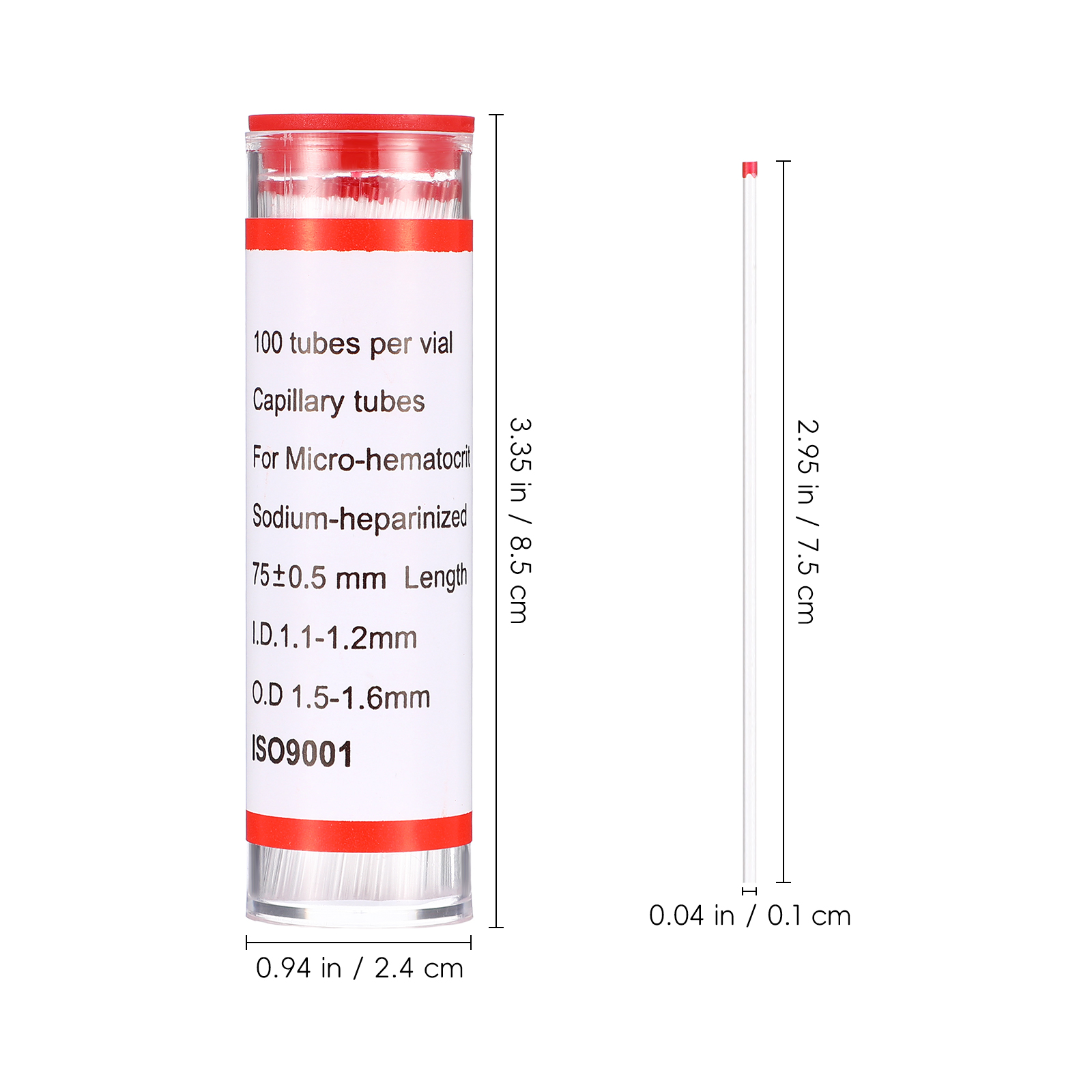Tubo capilar de vidro de 75mm, - Blood Collection Tube avaliação e preço