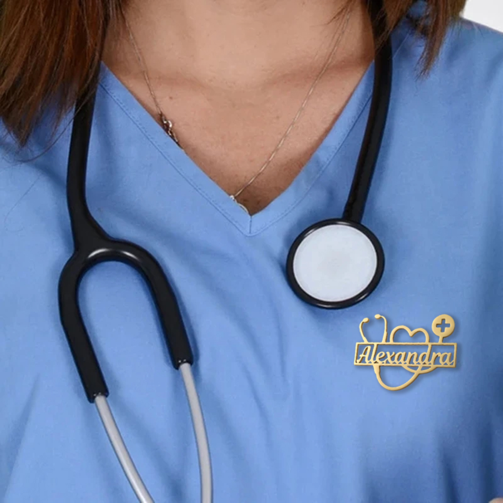 Nome de estetoscópio de amor r - Medical Lab Logo avaliação e preço