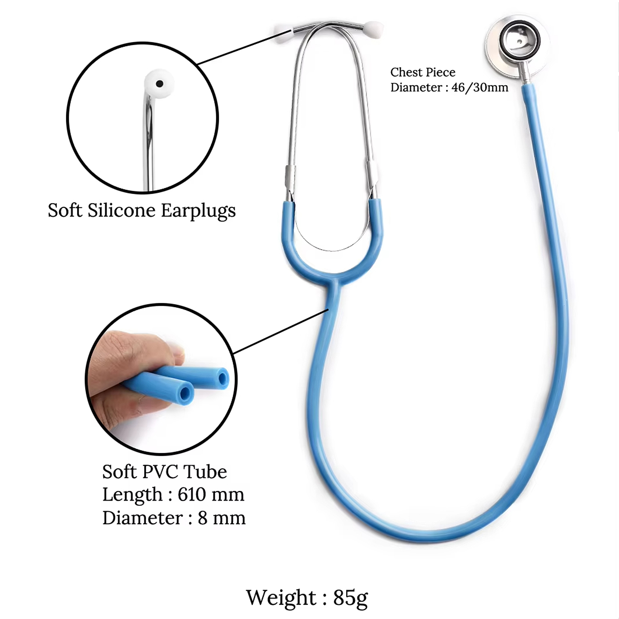 Estetoscópio de cabeça dupla,  - Medical Lab Equipments avaliação e preço