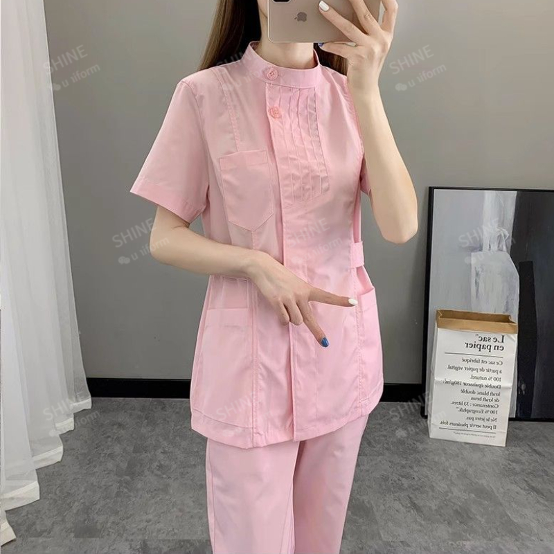 Uniformes de Enfermeira Rosa,  - Medical Lab Logo avaliação e preço
