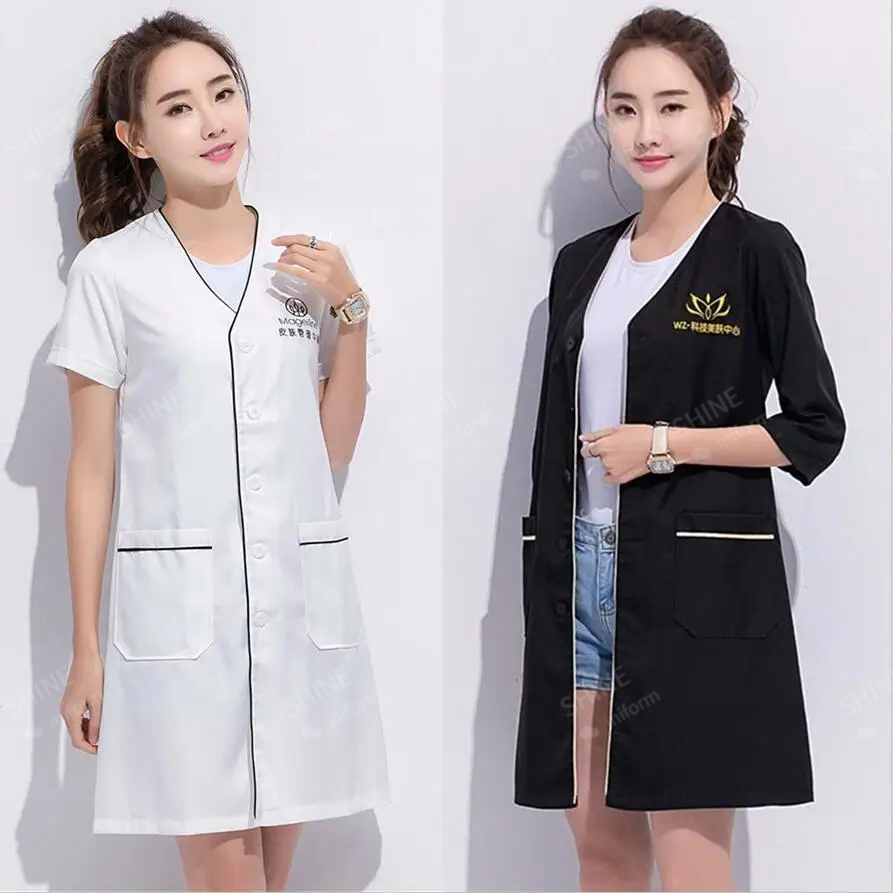 Uniforme de beleza esteticista - Medical Lab Logo avaliação e preço